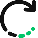 Cyclical logo representing interchangeable form factors
